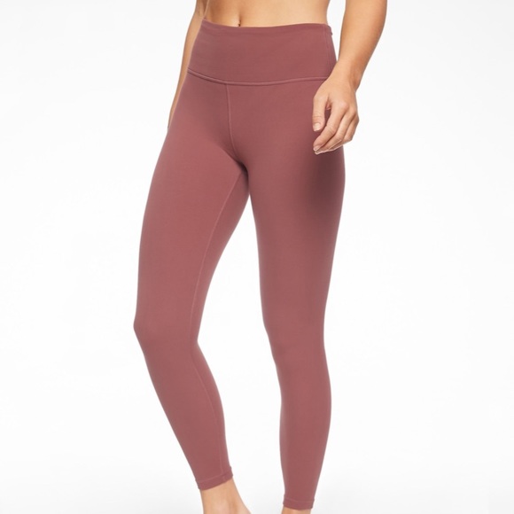 Athleta Pants - Athleta elation 7/8 tights hearth rose size XL
